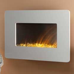 Apex Fires Candela White Wall Hung Electric Fire